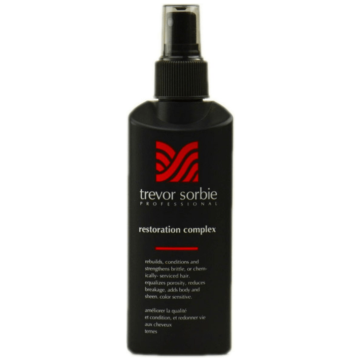 Trevor Sorbie Restoration Complex 5 oz hair treatment bottle, designed to restore and strengthen damaged hair.