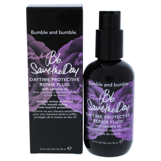Bumble & Bumble Save The Day Hair Serum 3.2 oz bottle, lightweight formula for frizz control and shine.