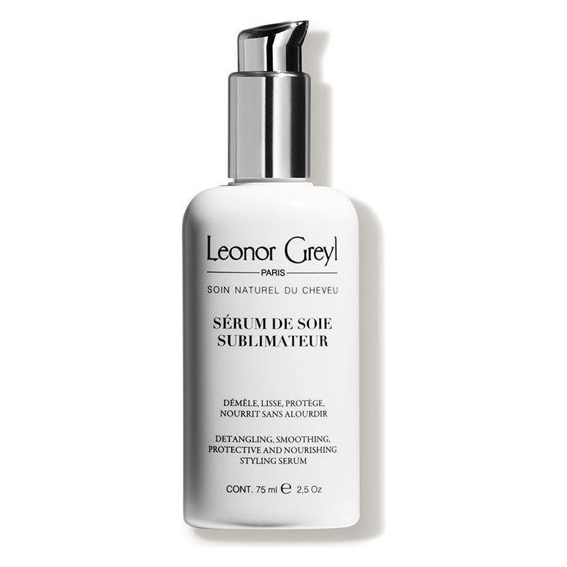 Leonor Greyl Serum De Soie Sublimateur hair serum in 2.5 oz bottle, nourishing and smoothing hair with a lightweight formula.