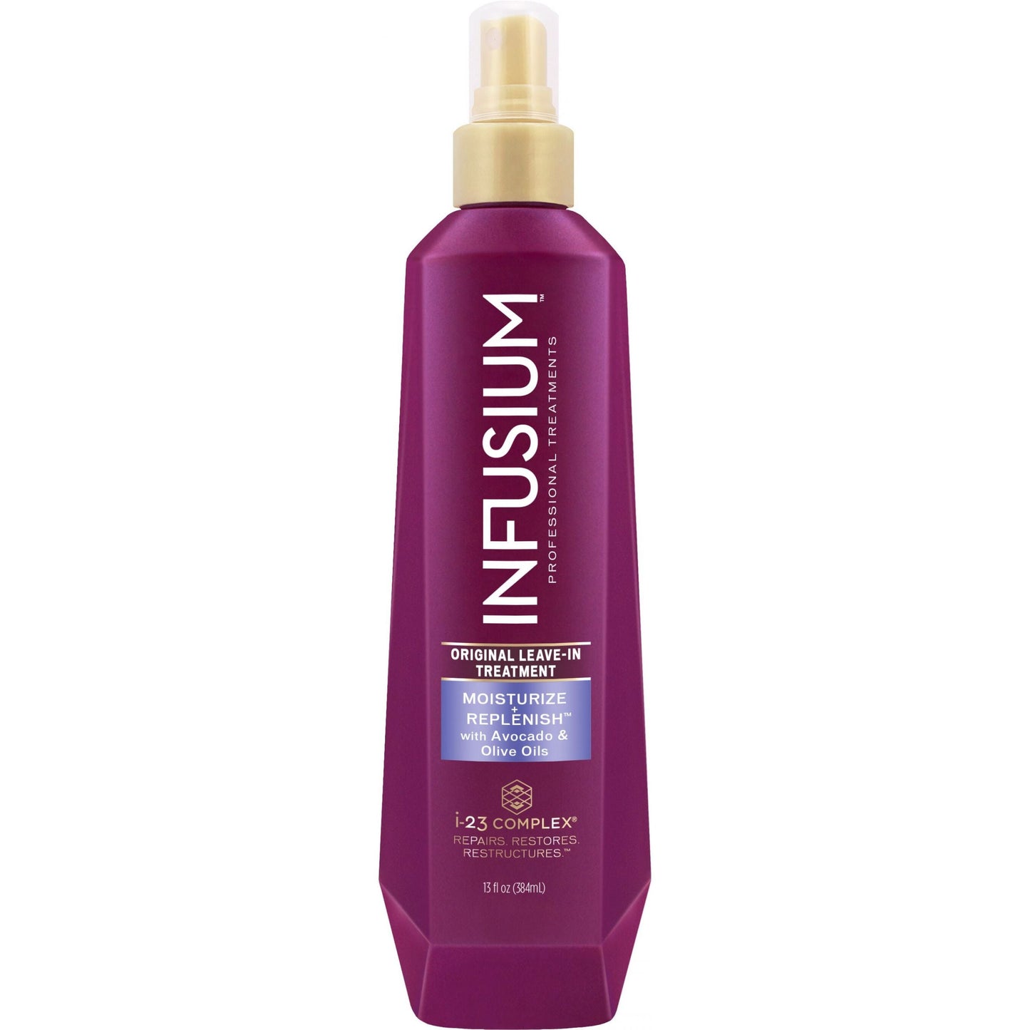 Infusium Moisturize Replenish Leave-In Treatment Spray in 13 oz bottle, hair spray for hydration and hair repair by Pasteur Pharmacy