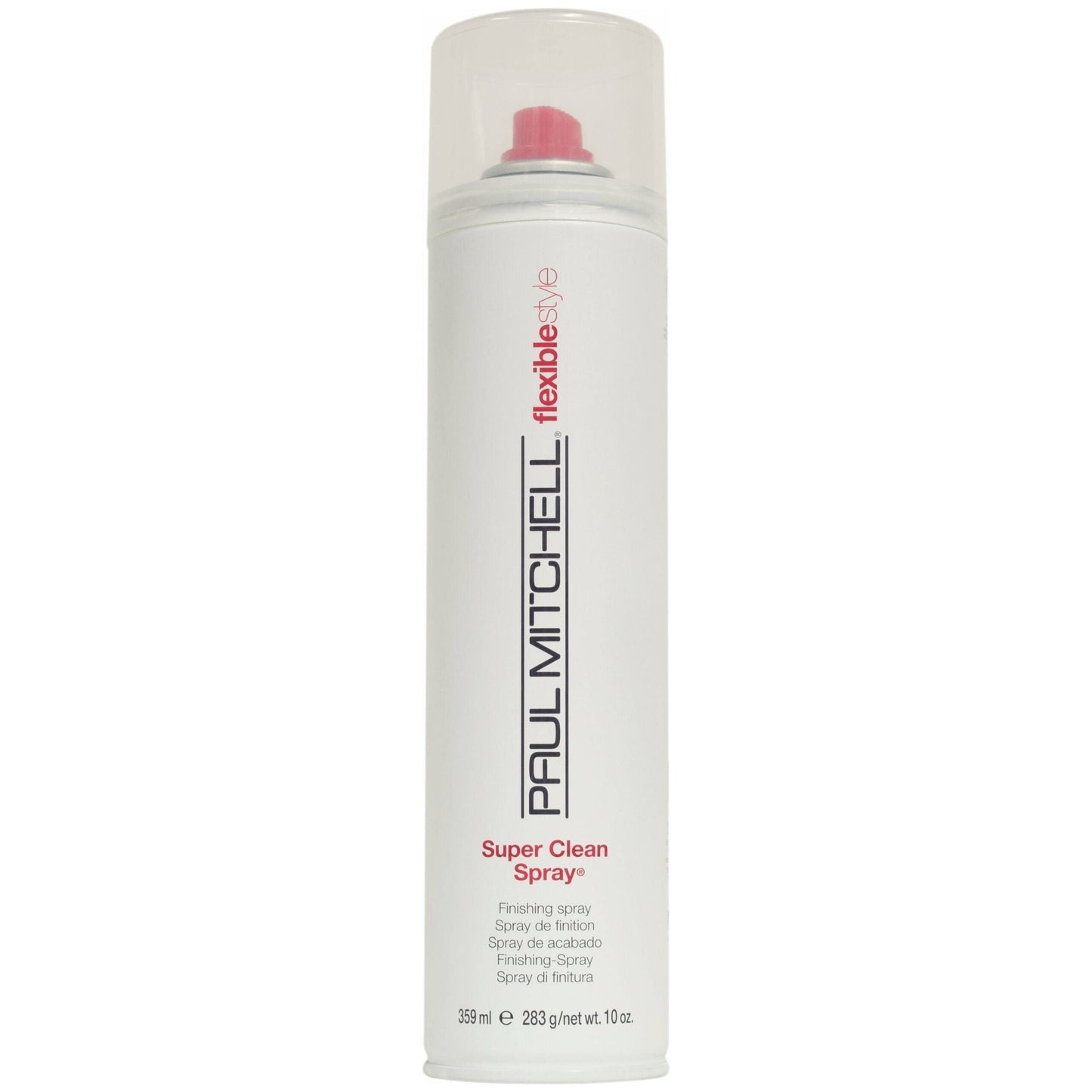 Paul Mitchell Super Clean Finishing Hair Spray in 359ml, lightweight and hold-enhancing styling spray for a natural finish.