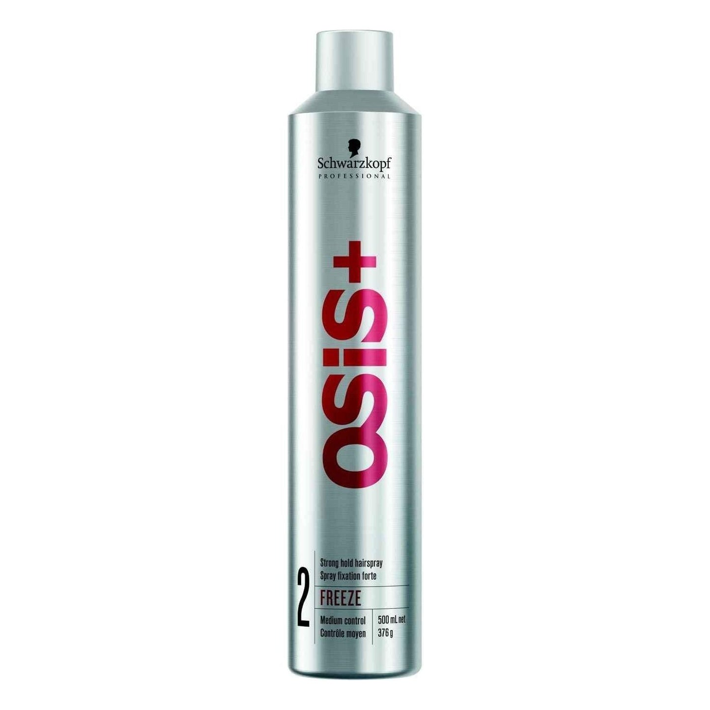Schwarzkopf Osis+ Freeze Pump Hair Spray in 6.76 oz bottle, strong hold styling spray for firm hair control