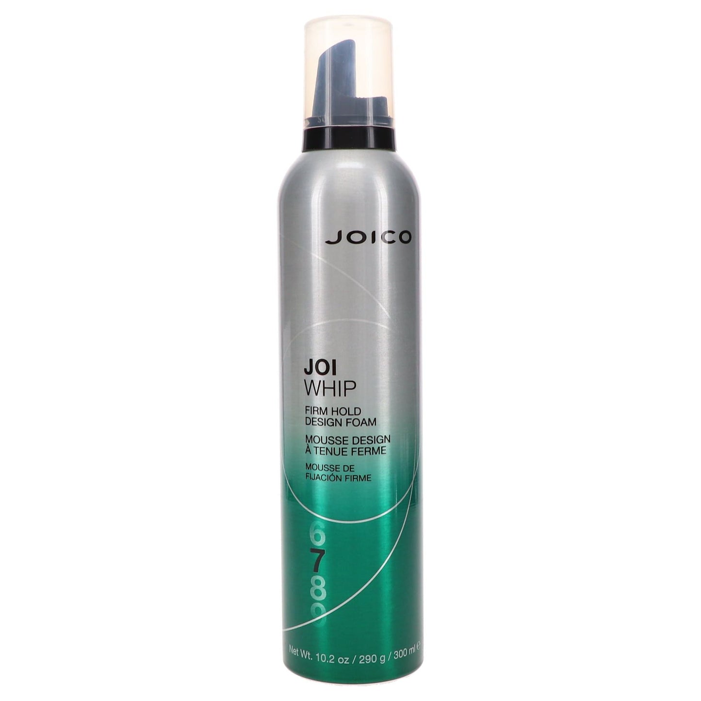 Joico Joiwhip Firm Hold Hair Styling Foam in a 10.2 oz container, providing strong hold and volume for styled hair.