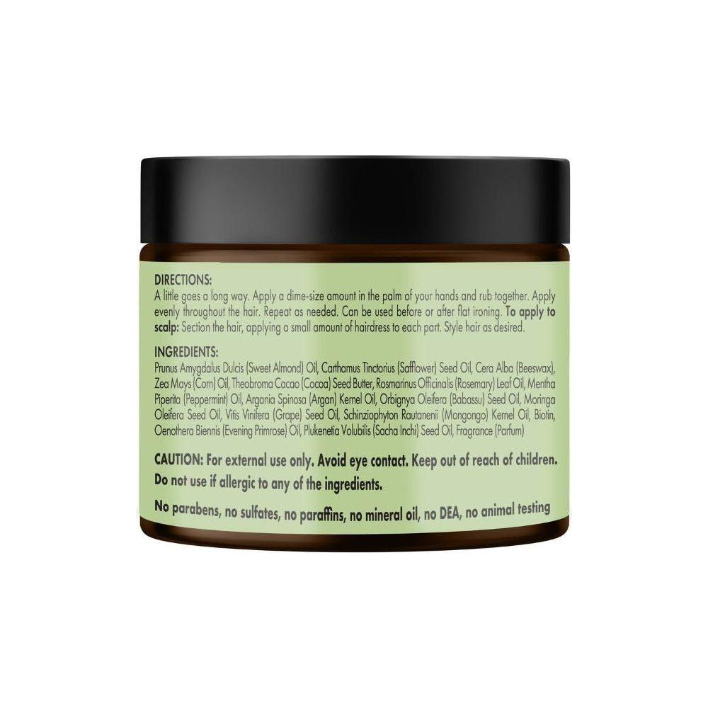 Mielle Rosemary Mint Pomade-to-Oil Hair Quencher, 5 oz, a styling product for scalp and hair with mint and rosemary scent