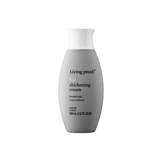 Living Proof Full Thickening Cream for hair, 109 ml, showcasing the creamy texture and packaging from Pasteur Pharmacy.