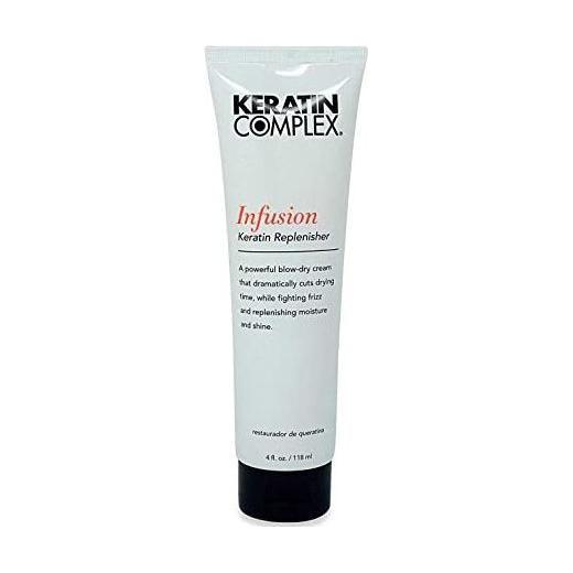 Keratin Complex Infusion Keratin Replenisher hair treatment bottle, 3.4 fl oz, for smoothing and strengthening hair.