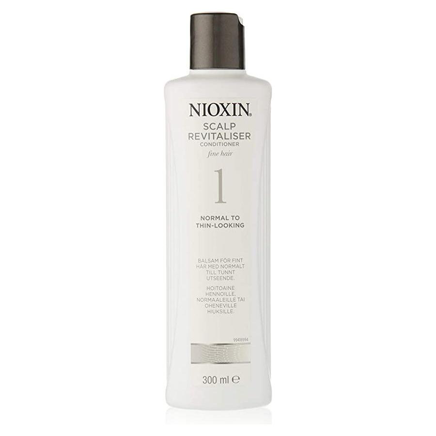 Nioxin Scalp Therapy System 1 for fine, normal to thin-looking hair in a 16.9 fl oz bottle, designed for hair treatment.