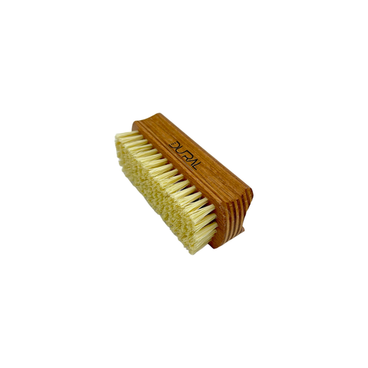 Dural Plywood hand and nail brush by Pasteur Pharmacy with Tampico fiber bristles, featuring 4/6 rows for cleaning nails and hands.