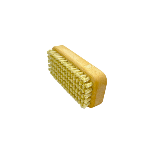 Dural Beech Wood Craftsman Hand & Nails Brush with 6 rows, natural wood handle and stiff bristles for cleaning nails and hands.