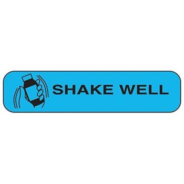 Pasteur Pharmacy Apothecary Products Shake Well 1X label showing product instructions on a white background.