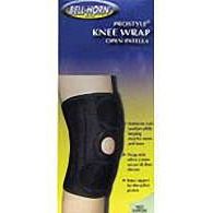 Bell-Horn ProStyle knee wrap with open patella in black, designed for knee support and stability in health and beauty products.