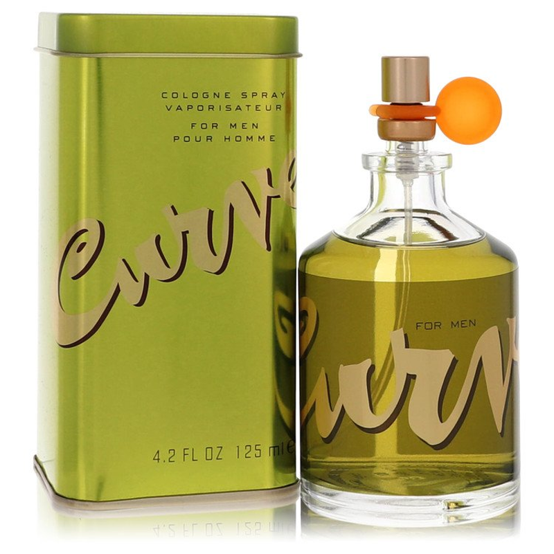 Curve for Men by Liz Claiborne cologne spray in a 125 ml bottle, featuring sleek packaging and branding.