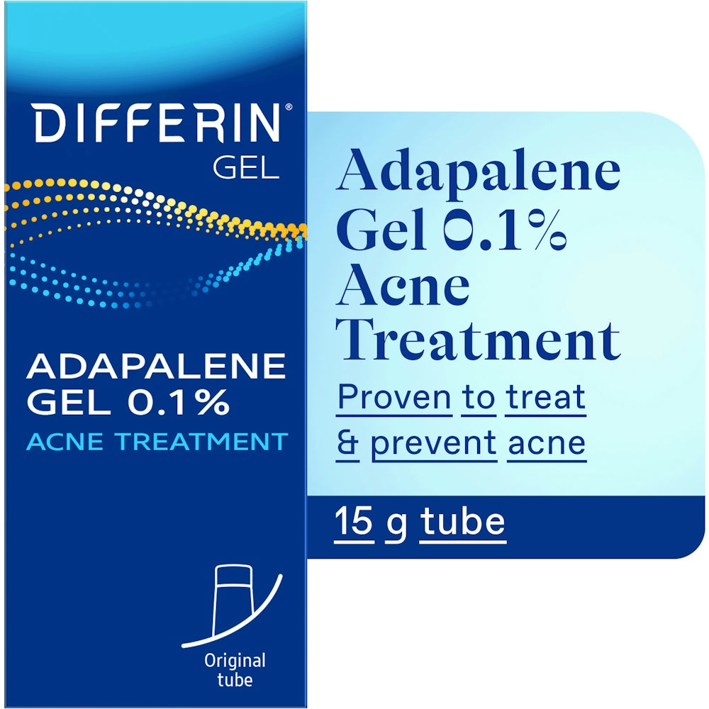 Differin Acne Retinoid Treatment Gel with 0.1% Adapalene, a health and beauty product for acne treatment from Pasteur Pharmacy.