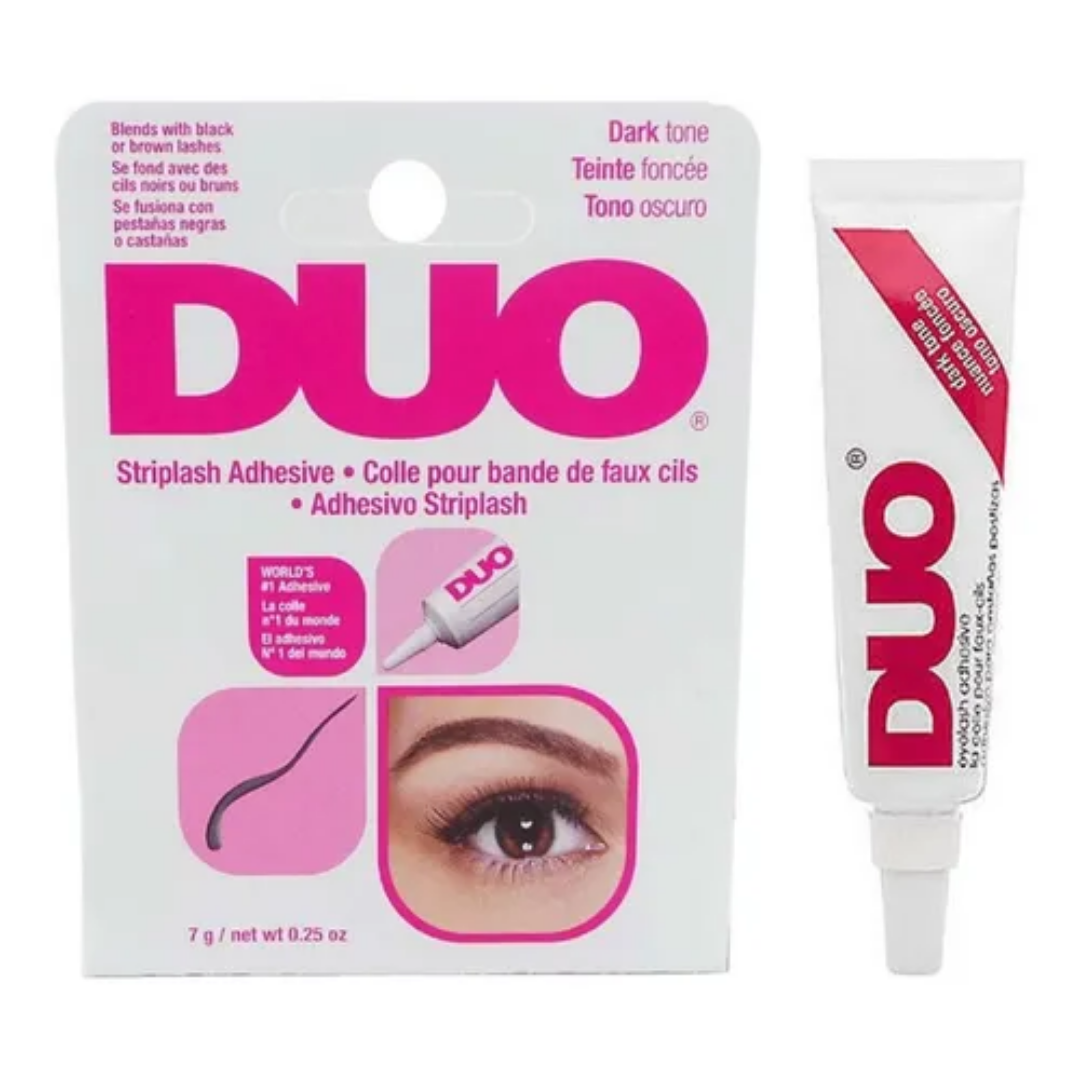 Duo Adhesive Lash Adhesive in dark color, 0.25oz tube, for secure eyelash application, by Pasteur Pharmacy.