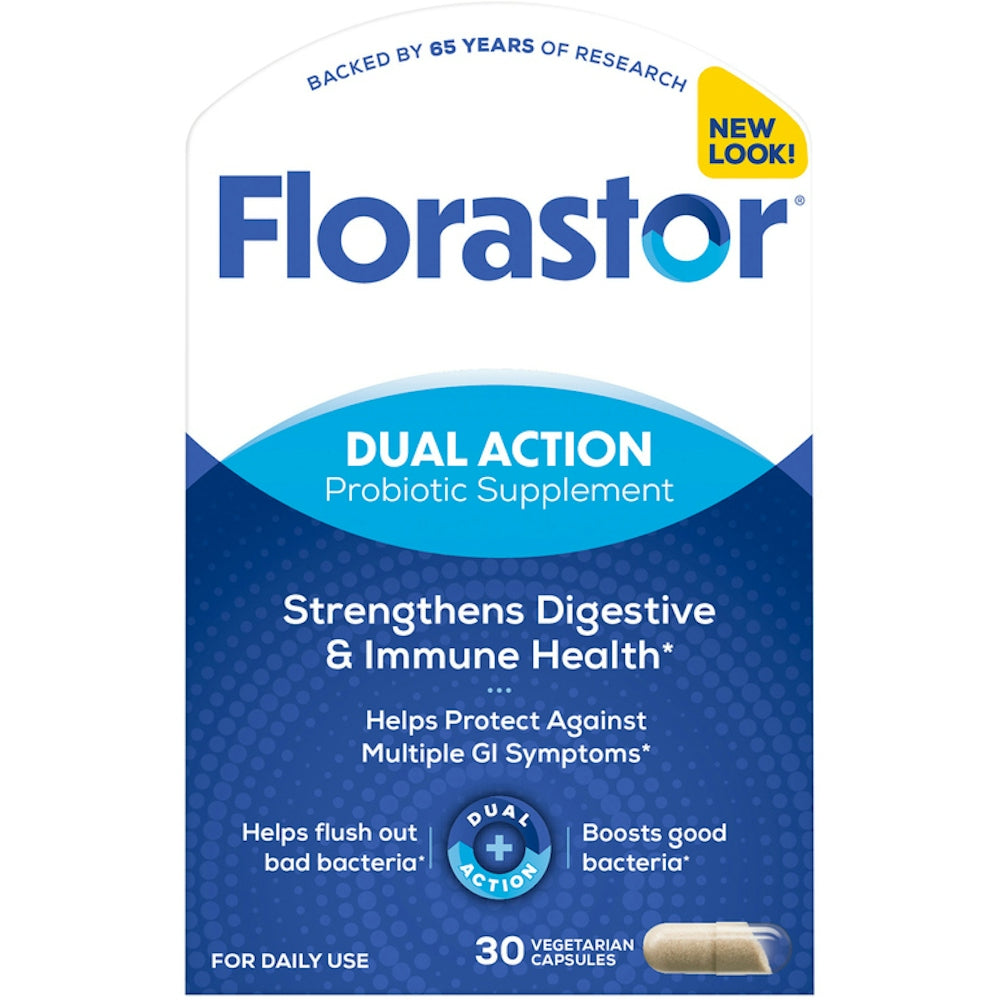 Florastor Daily Probiotic Supplement Capsules for Men and Women in a bottle, 30 capsules, health and beauty supplement by Pasteur Pharmacy
