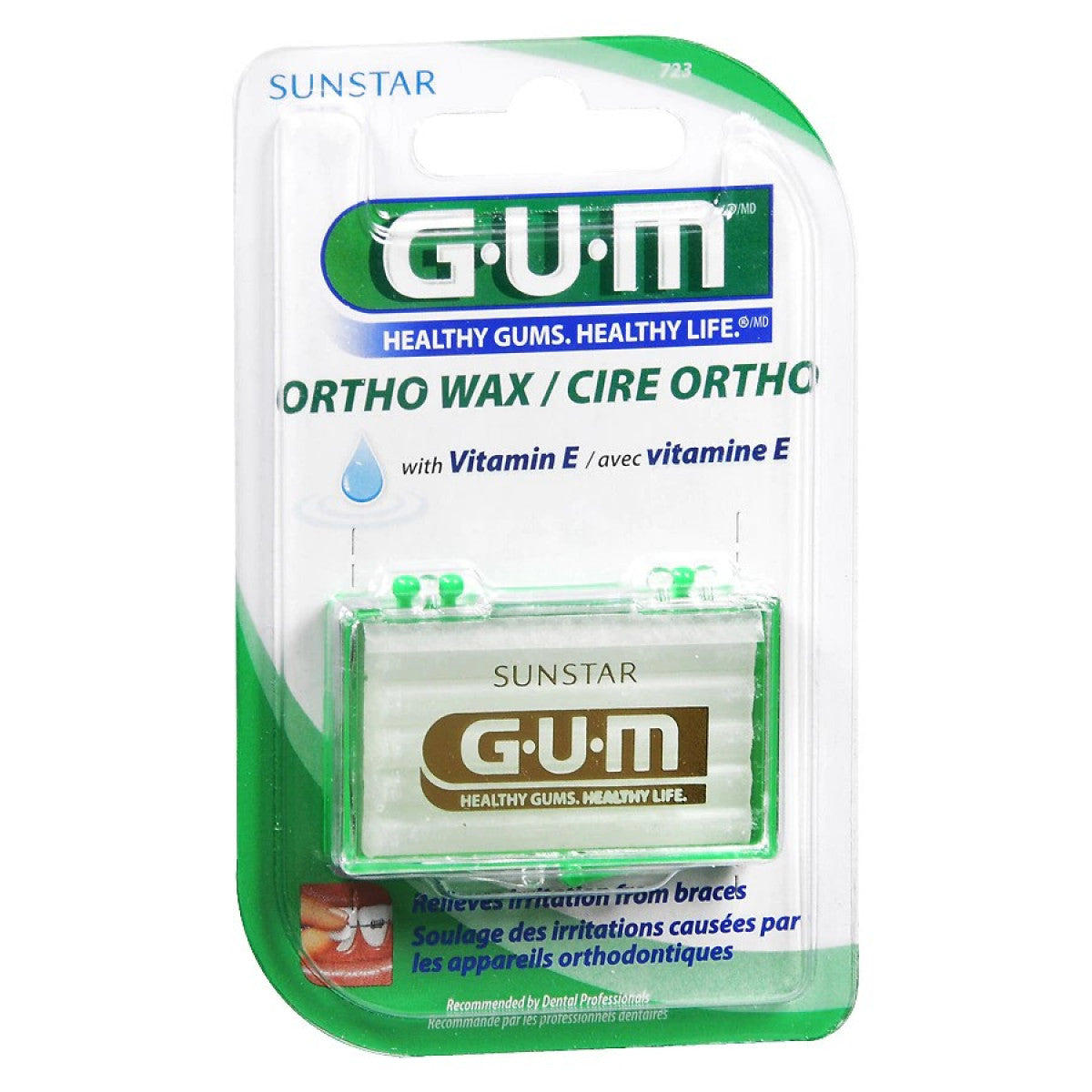 GUM Orthodontic Wax with Vitamin E by Pasteur Pharmacy, dental wax for braces comfort and oral health care.