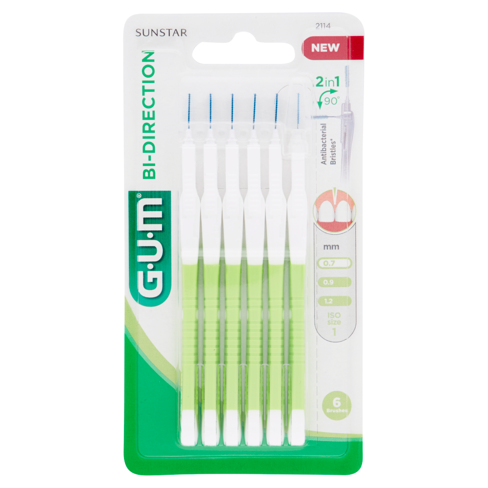 Gum Sunstar Brossette interdentaire 1.2mm interdental brush for effective cleaning, designed for oral health and dental care.
