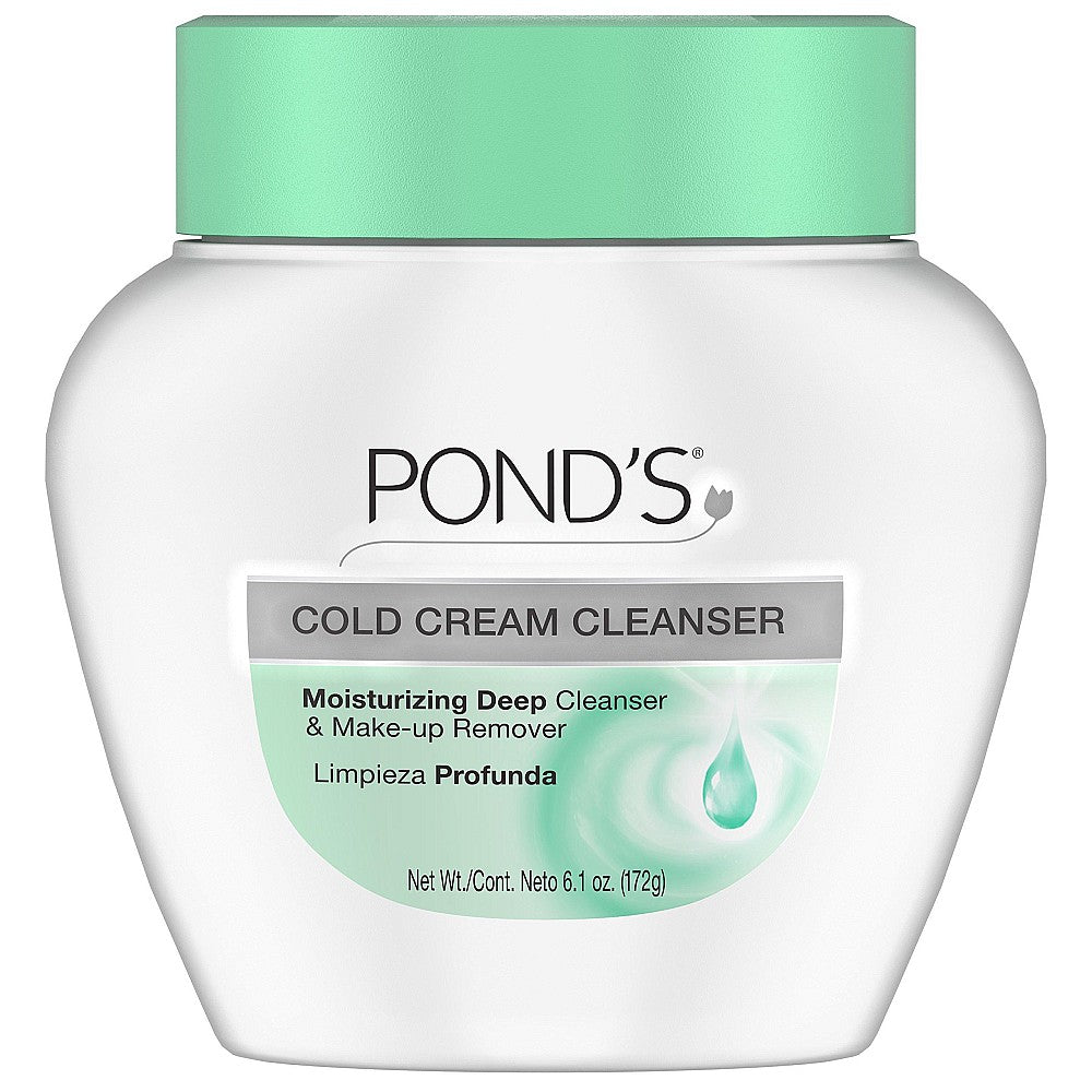 Pond's Cold Cream Cleanser 6.1 oz bottle, nourishing skincare product from Pasteur Pharmacy for gentle face cleansing.
