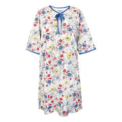 Silverts soft women's hospital gown with floral chain pattern, comfortable hospital gown by Pasteur Pharmacy.