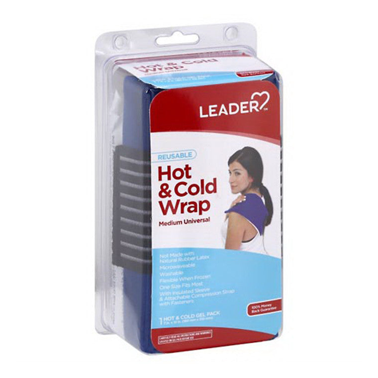 Leader™ Reusable Hot & Cold Compress for therapy, medium size, used for soothing pain and reducing swelling.