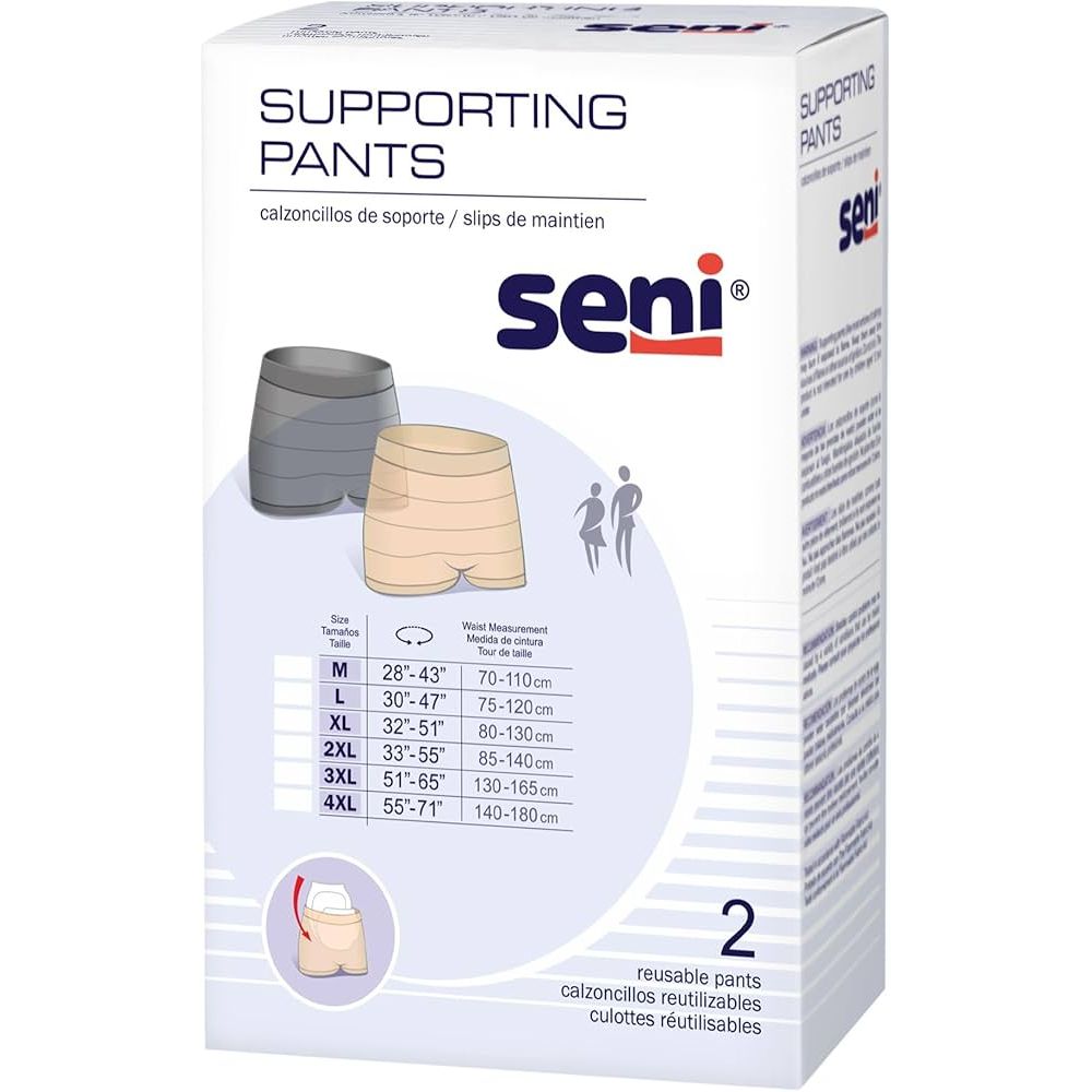 Seni Active Super Plus adult protective underwear in 2XL, 32 count, incontinence aid designed for comfort and protection.