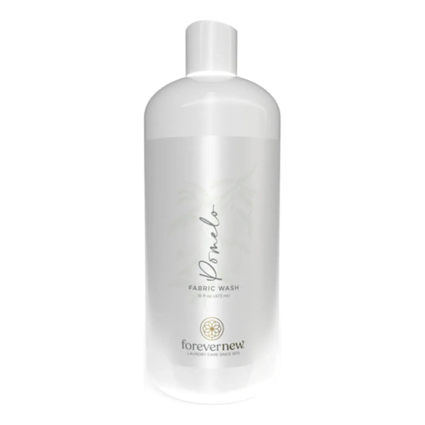 Forever New Pomelo Fabric Wash laundry detergent bottle from Pasteur Pharmacy, 16 oz, designed for gentle fabric cleaning.