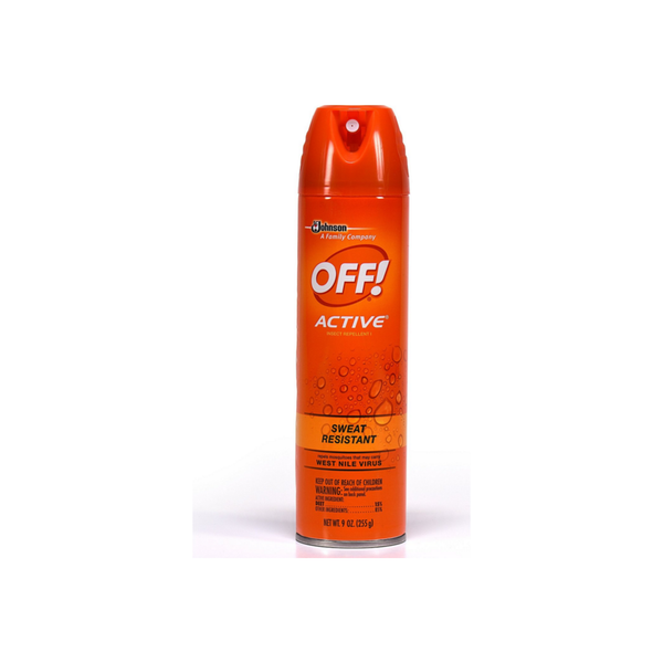 Off! Active Insect Repellent Aerosol Spray by Pasteur Pharmacy, 9 oz, sweat-resistant outdoor insect protection for lawn and garden.