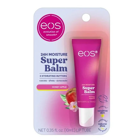 Eos 24HR Moisture Super Balm Honey Apple Lip Sleeping Mask in 0.35 fl oz container, natural lip balm by Pasteur Pharmacy.