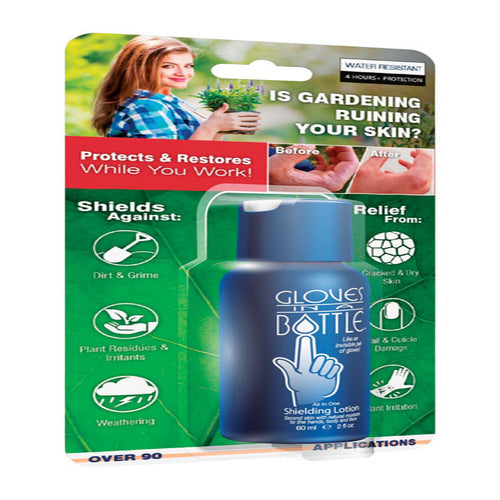 Gloves In A Bottle shielding lotion 2oz bottle, moisturizing lotion and skin protectant, by Pasteur Pharmacy.