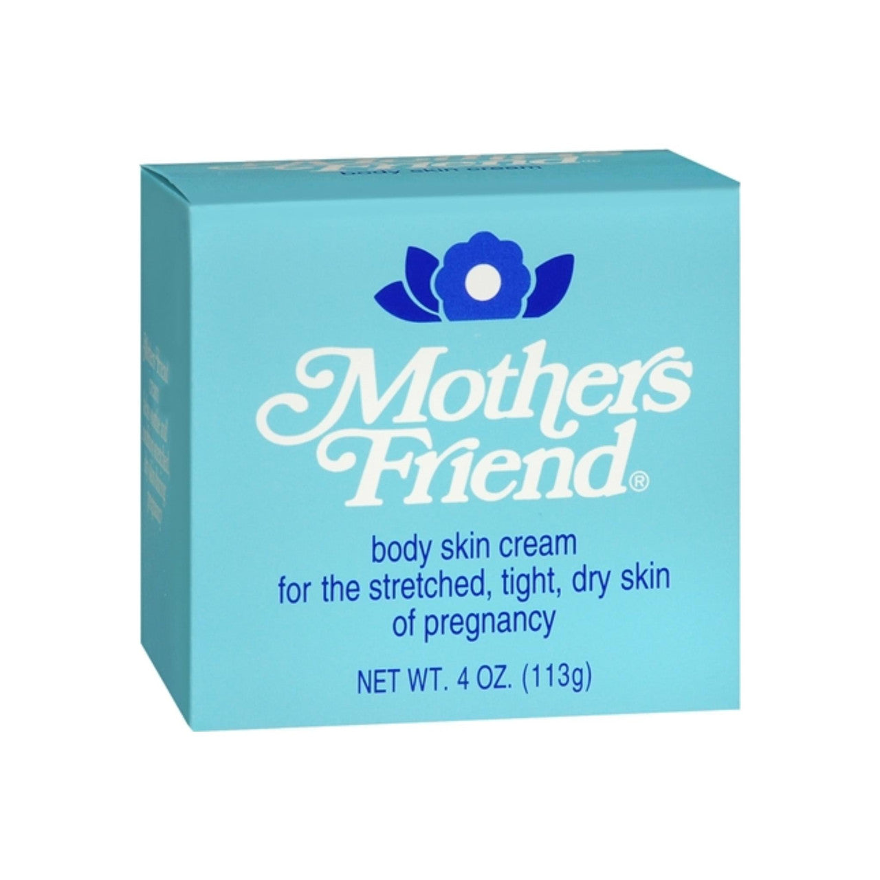 Pasteur Pharmacy Mother's Friend Body Skin Cream lotion and moisturizer in 4 oz jar with smooth cream texture.