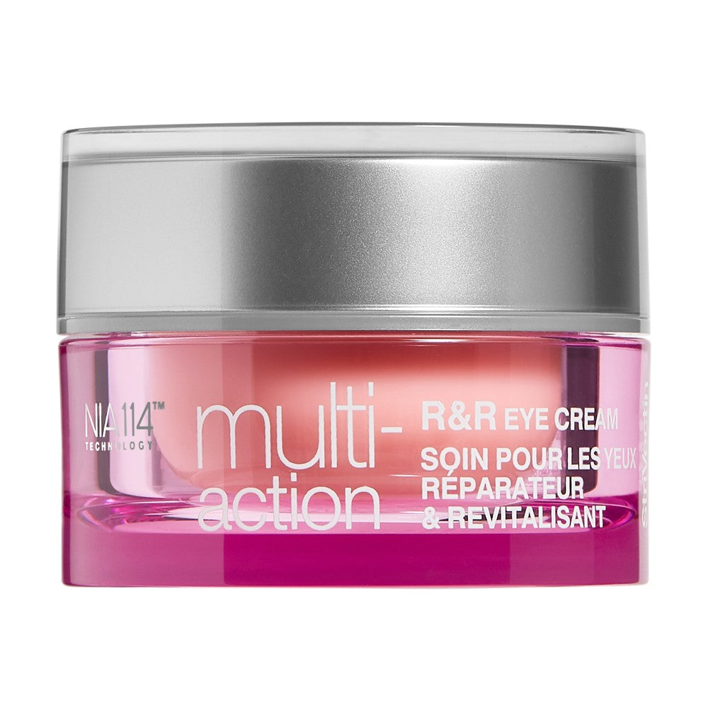 StriVectin Multi-Action R & R Eye Cream 15 mL in a sleek tube, designed for moisturizing and reducing puffiness around the eyes.