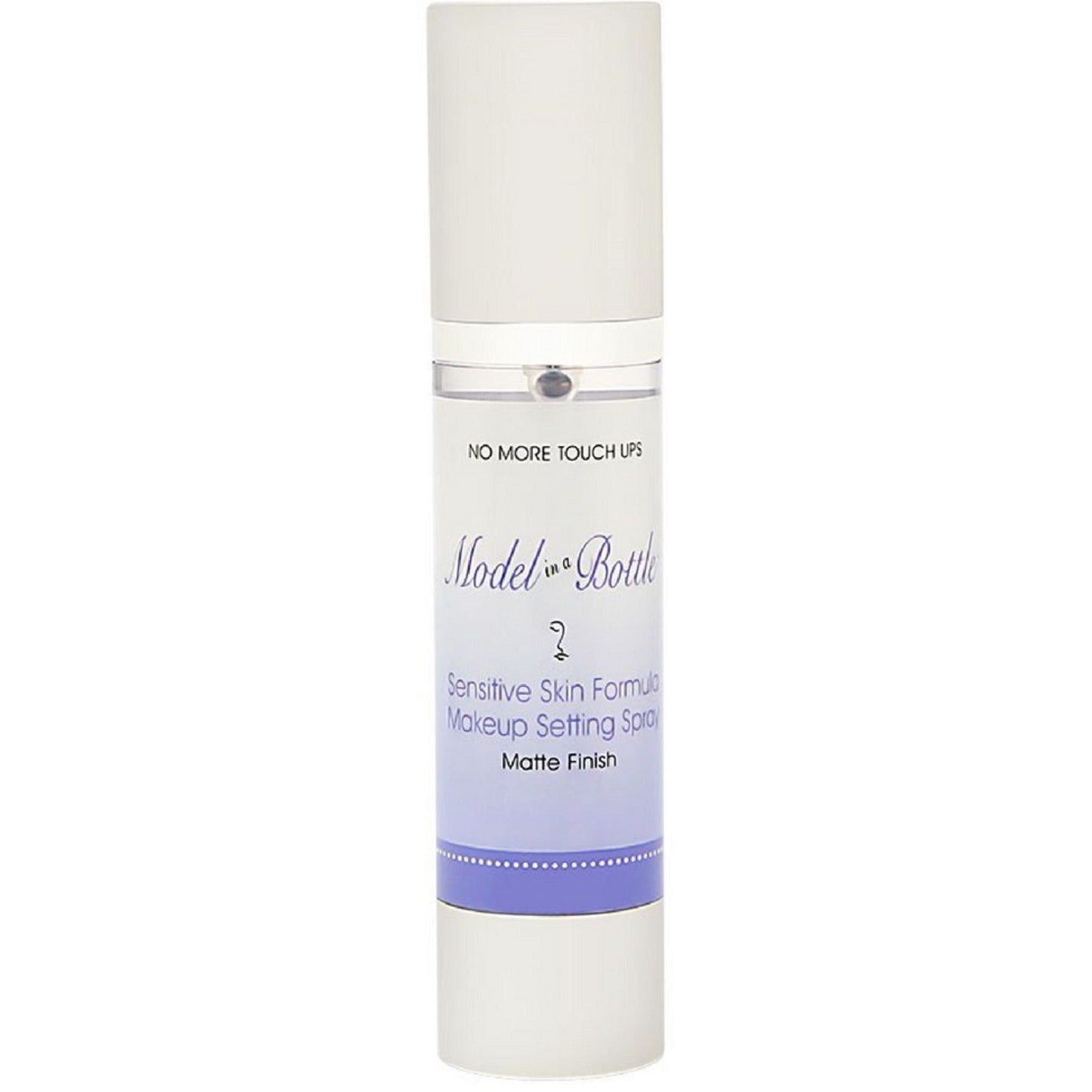 Model in Bottle A Sensitive Skin Formula Makeup Setting Spray by Pasteur Pharmacy, 1.7 oz, with a clear bottle and spray nozzle.