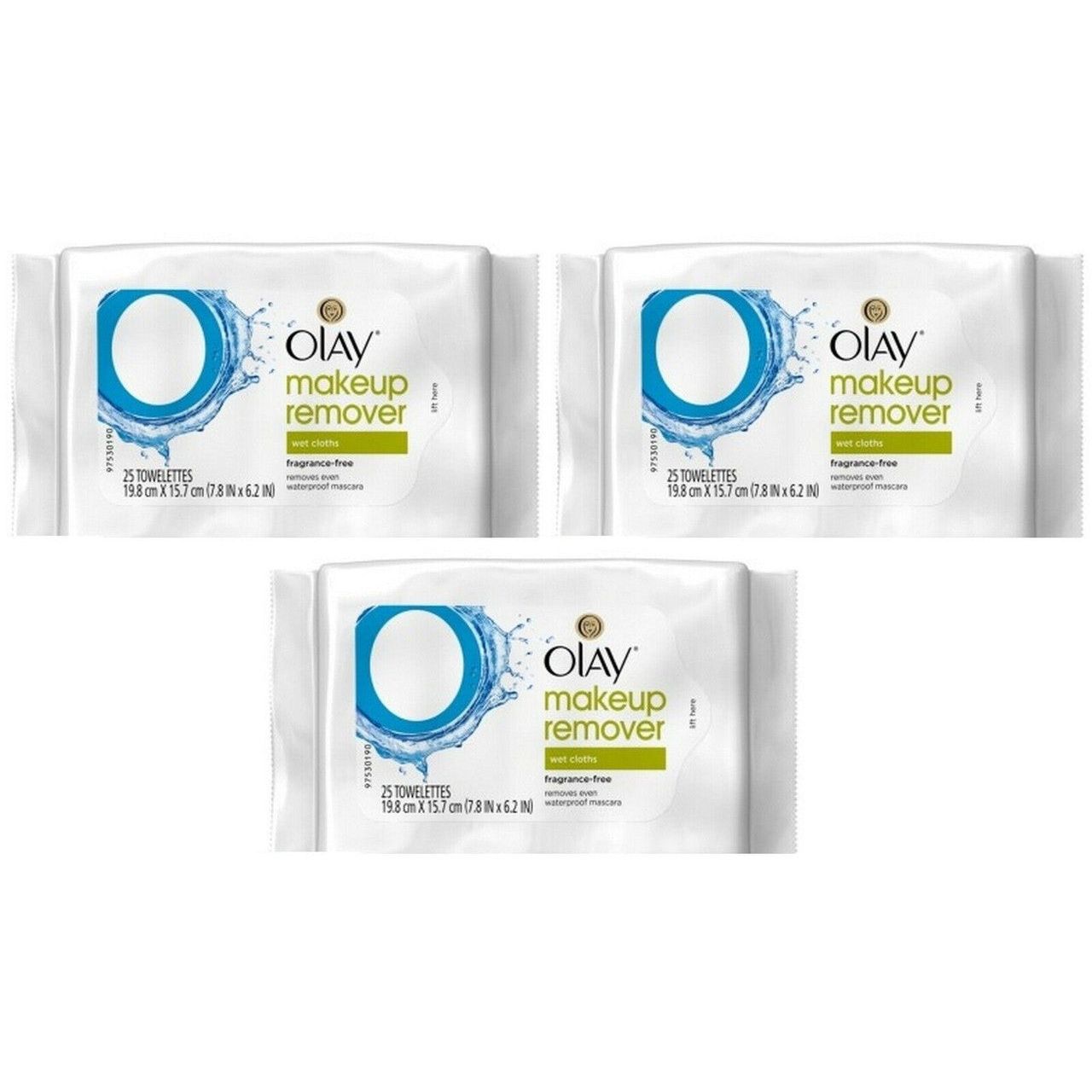 Olay Cleanse Makeup Remover Wipes, fragrance-free, 25 count, soft cloths for gentle makeup removal from Pasteur Pharmacy