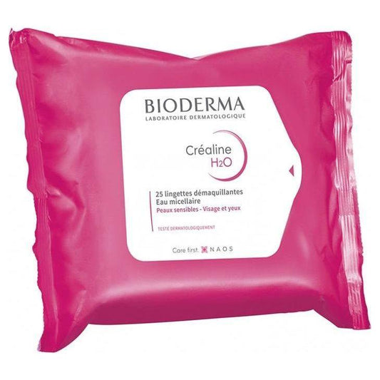 Bioderma Sensibio H2O Makeup Removing Wipes by Pasteur Pharmacy, soft textured micellar water wipes for gentle face cleansing