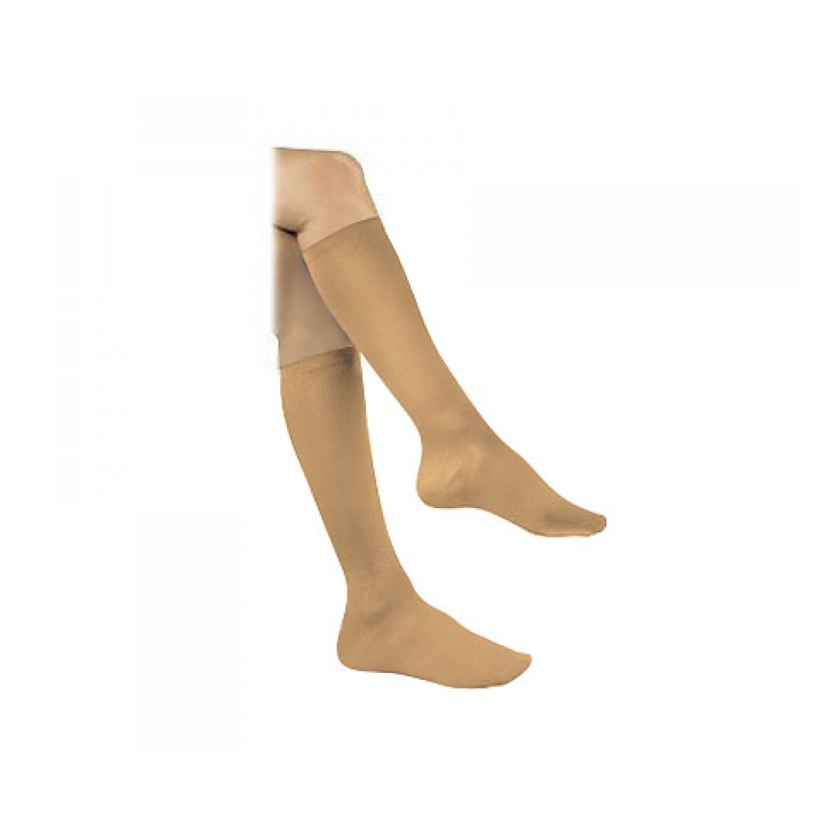 Activa Sheer Therapy ribbed women's trouser socks in tan, medical compression socks with 15-20 mmHg from Pasteur Pharmacy.
