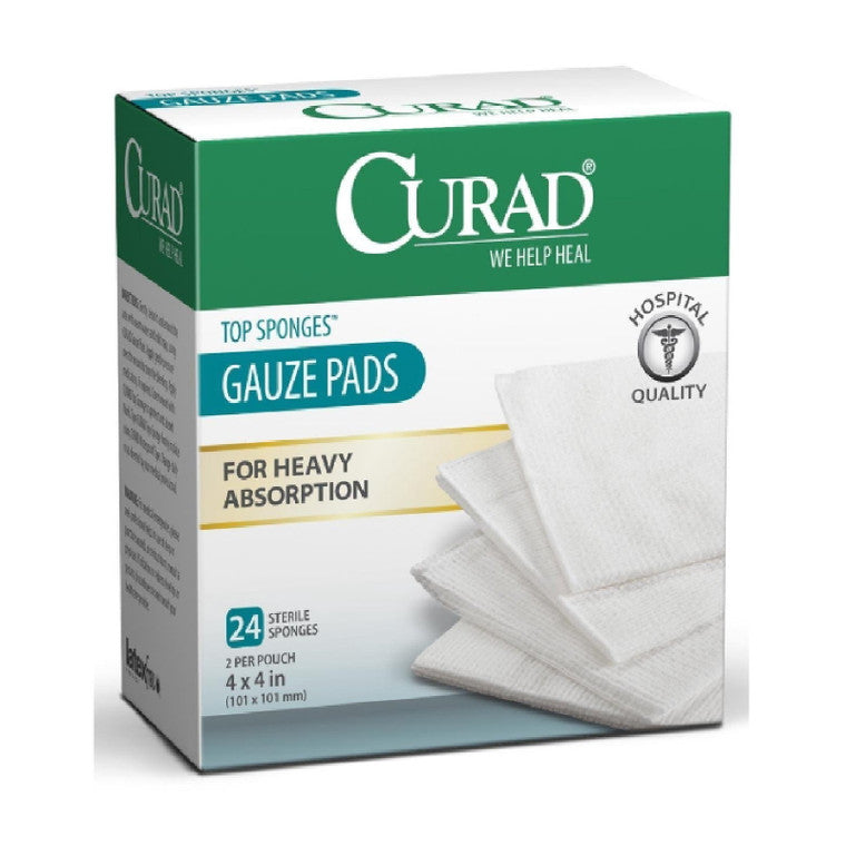 Sterile 4x4 inch Curad Gauze Sponge for post-op wound care, from Pasteur Pharmacy medical supplies.