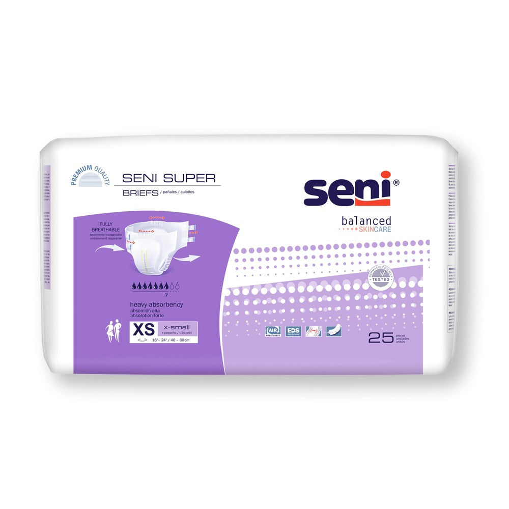 Seni Super Briefs for heavy incontinence by Pasteur Pharmacy, absorbent medical briefs designed for extra protection.