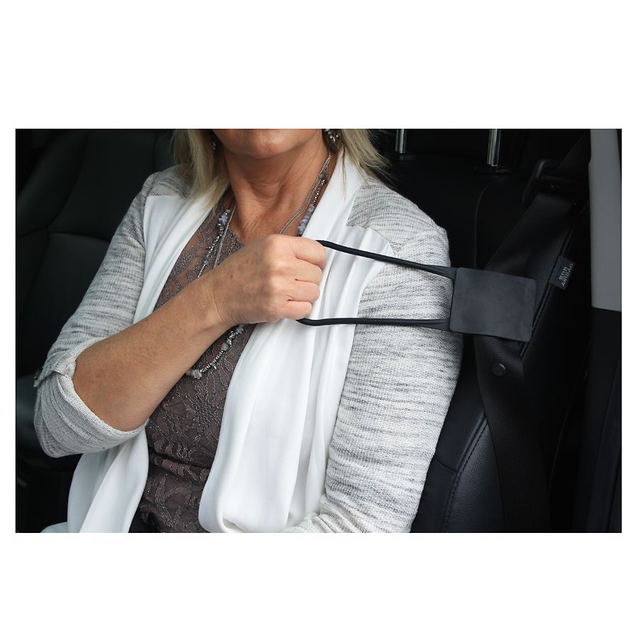 Stander Grab-N-Pull Seat Belt Reacher from Pasteur Pharmacy, a medical aid tool with a long handle for easy seat belt access.