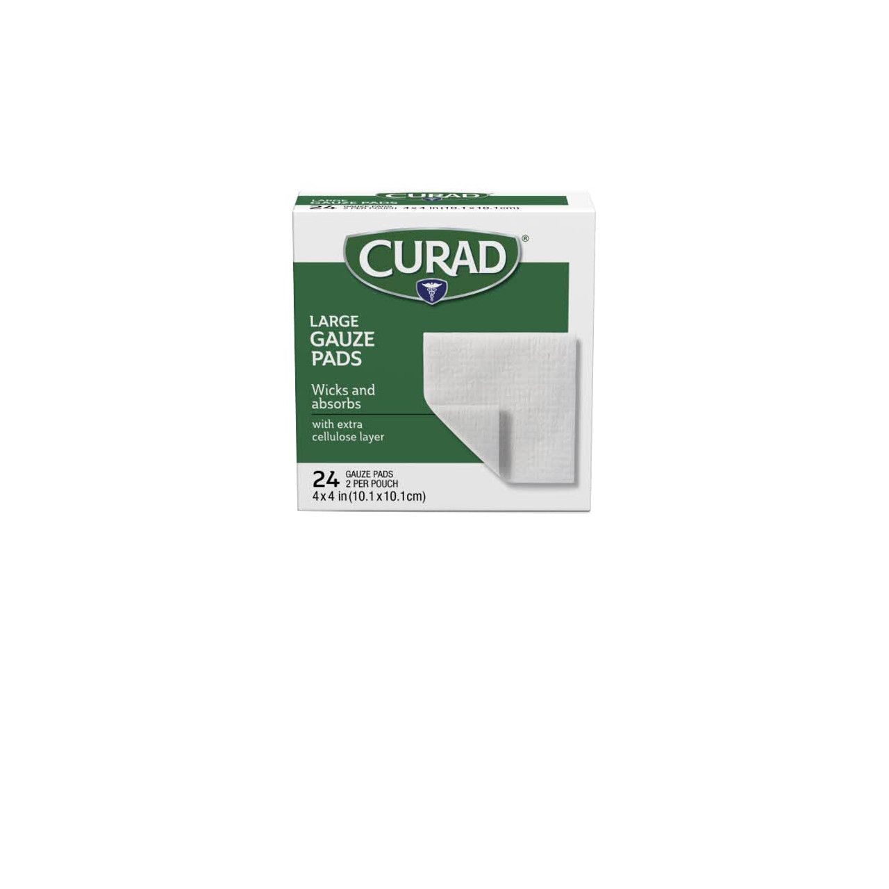 Curad Avant Gauze Pad, 4x4 inches, sterile medical dressing for wound care, from Pasteur Pharmacy.