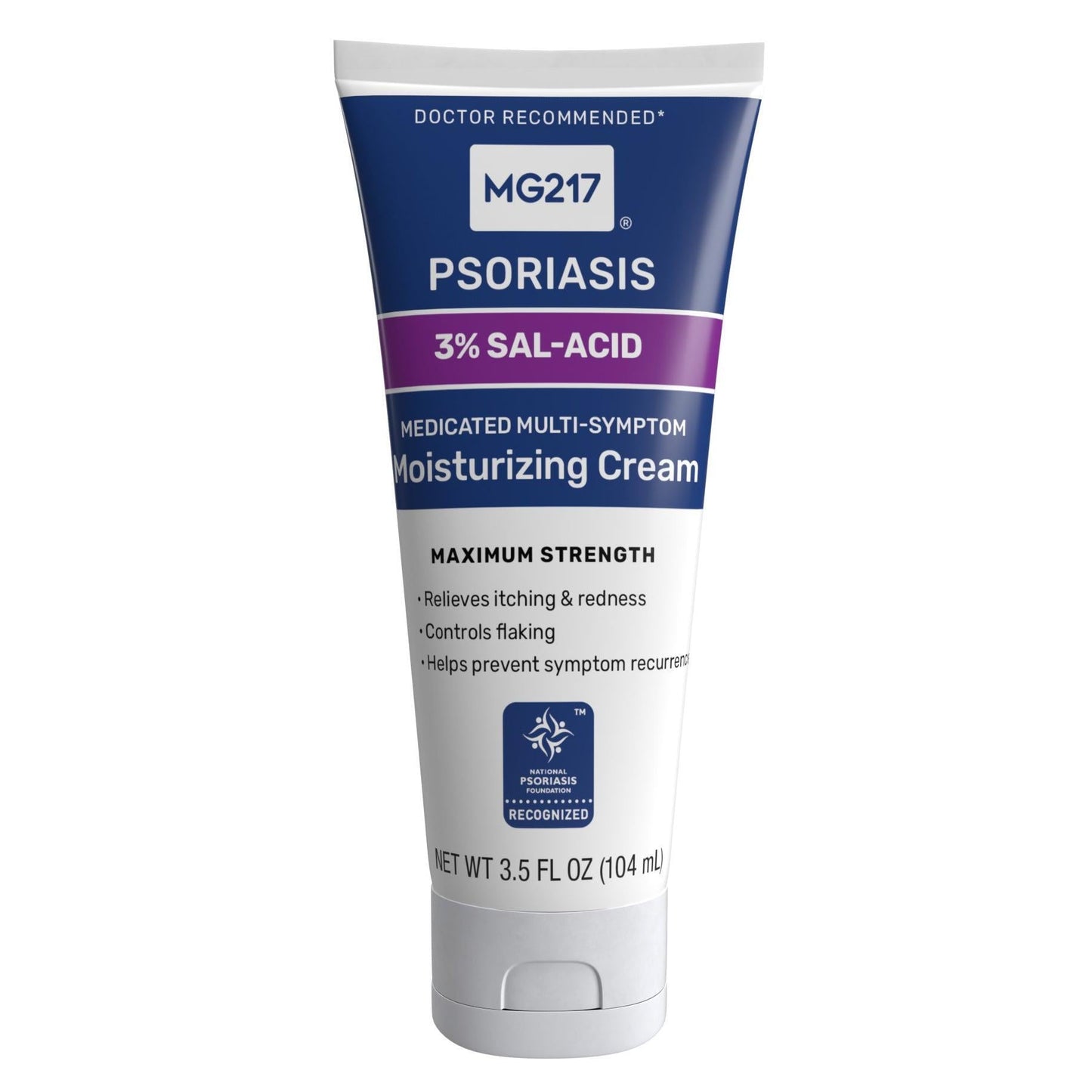 Mg217 Psoriasis Cream by Pasteur Pharmacy, 3.5 fl oz, for multi-symptom skin relief and psoriasis treatment.