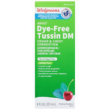 TUSSIN DM CGH&CHST cough and cold medicine in a bottle, by Pasteur Pharmacy, with label showing product details and dosage information.