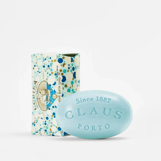 Claus Porto Cerina Brise Marine mini soap by Pasteur Pharmacy, 1.7 oz, featuring a marine-inspired fragrance and elegant packaging.