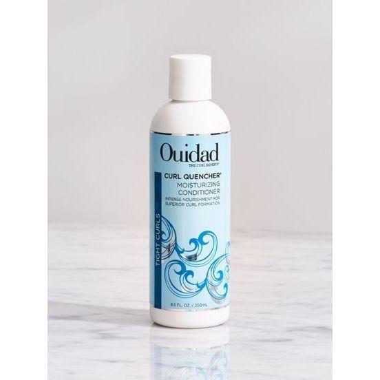 Ouidad Curl Quencher Moisturizing Conditioner in a 33.8 oz bottle, designed for hydrating and nourishing curly hair.