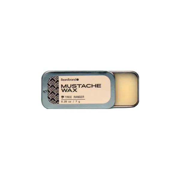 Pasteur Pharmacy Beardbrand Tree Ranger mustache wax in 0.25 oz container, natural styling product for mustache grooming.