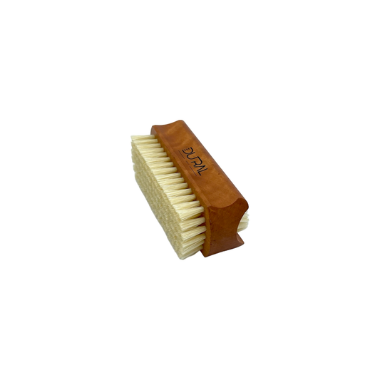 Dural Pear Wood Nail Brush with 4-6 rows of pure natural bristles for hand and nail cleaning, by Pasteur Pharmacy.
