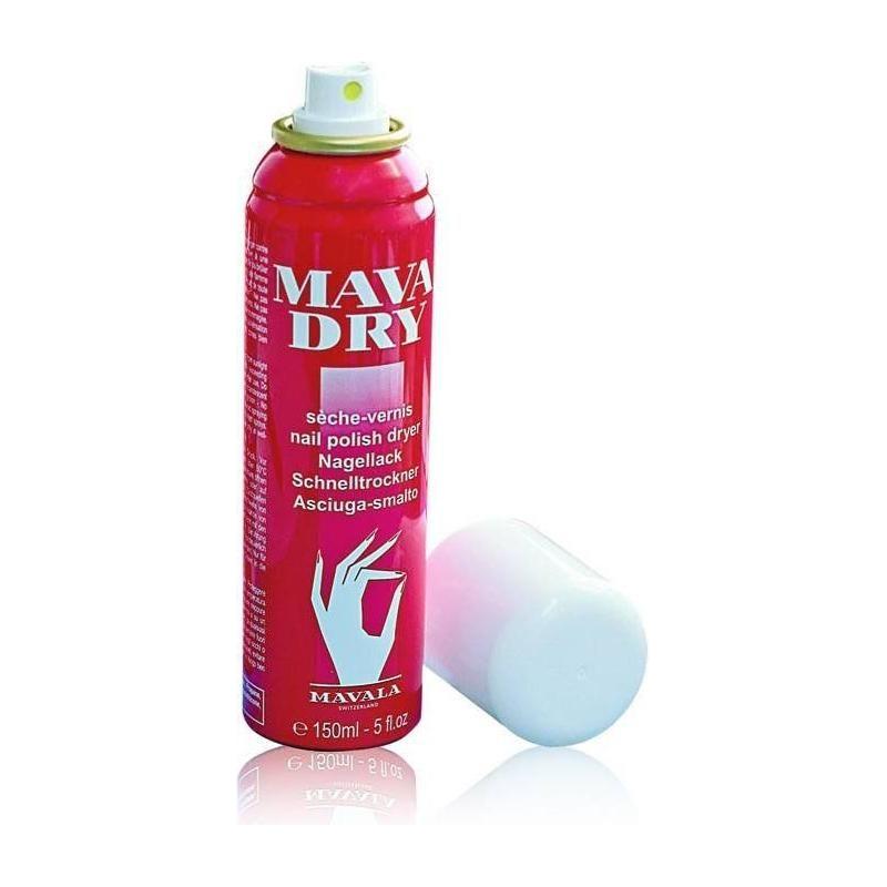 Mavala Nail Polish Dryer Spray in 5 oz bottle, quick-drying spray for smooth, fast-drying nail polish applications.