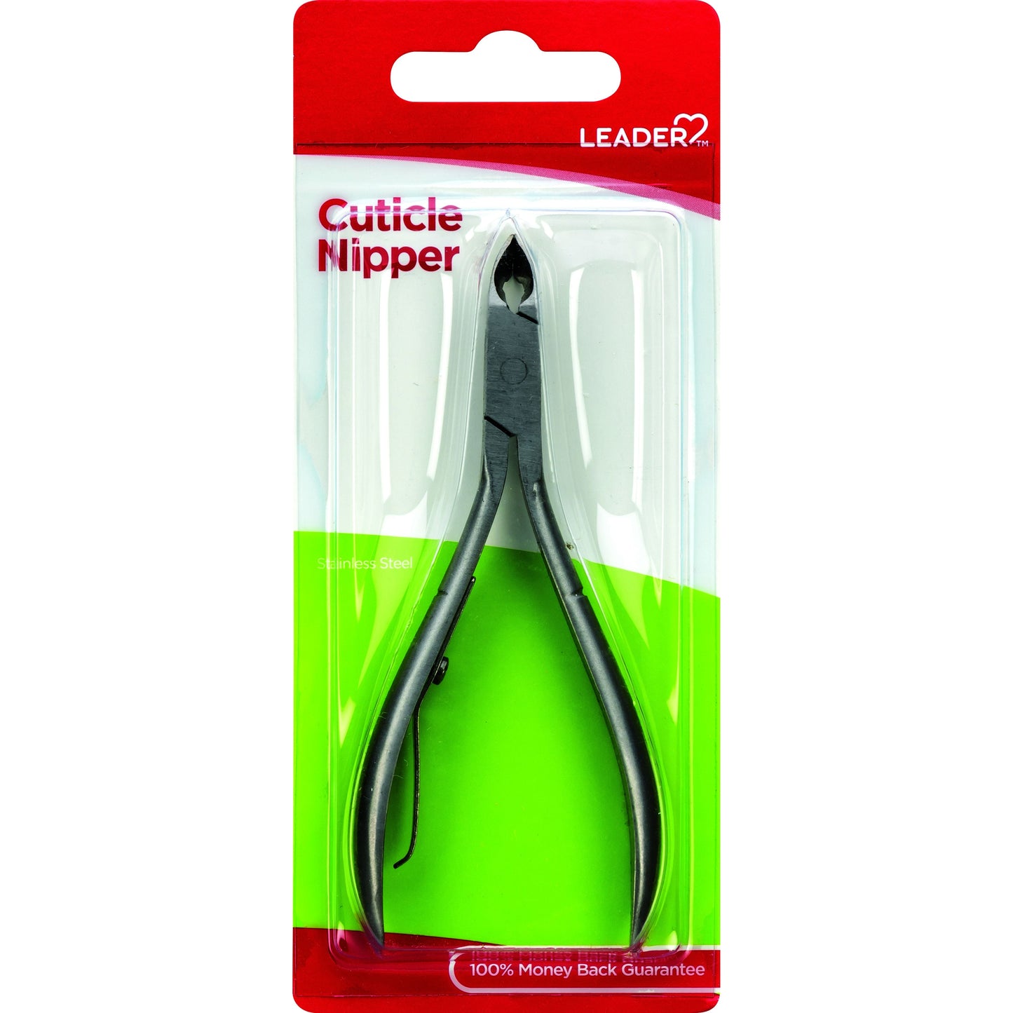 Leader Cuticle Nipper by Pasteur Pharmacy, heavy-duty stainless steel nail tool for precise cuticle removal and nail care.
