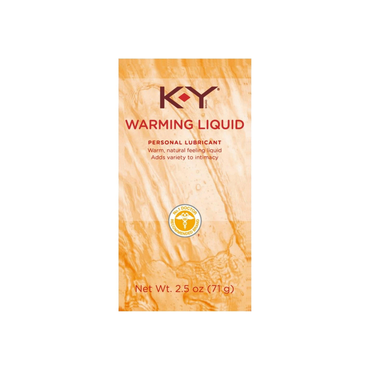 K-Y Personal Lubricant Sensorial Liquid Warming 2.5 Oz, a personal lubricant bottle with warming formula, designed for comfort.