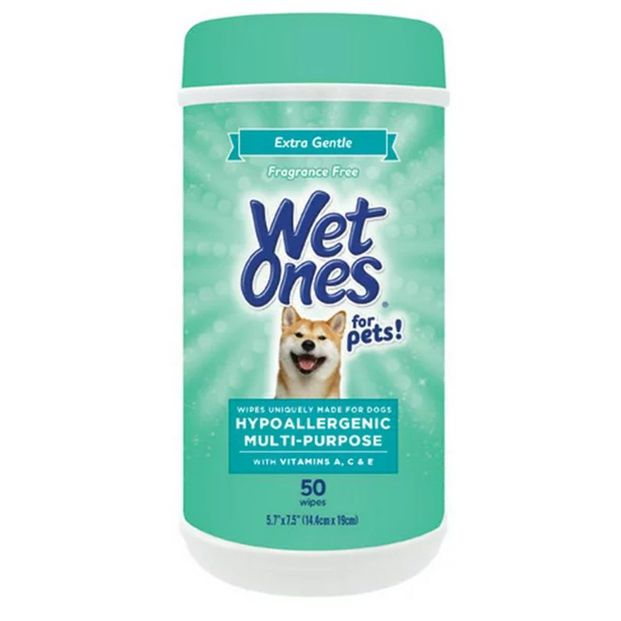 Pasteur Pharmacy Wet Ones Wipes Xtra Gntl Hypoallergenic pet wipes for gentle cleaning of dogs and cats.