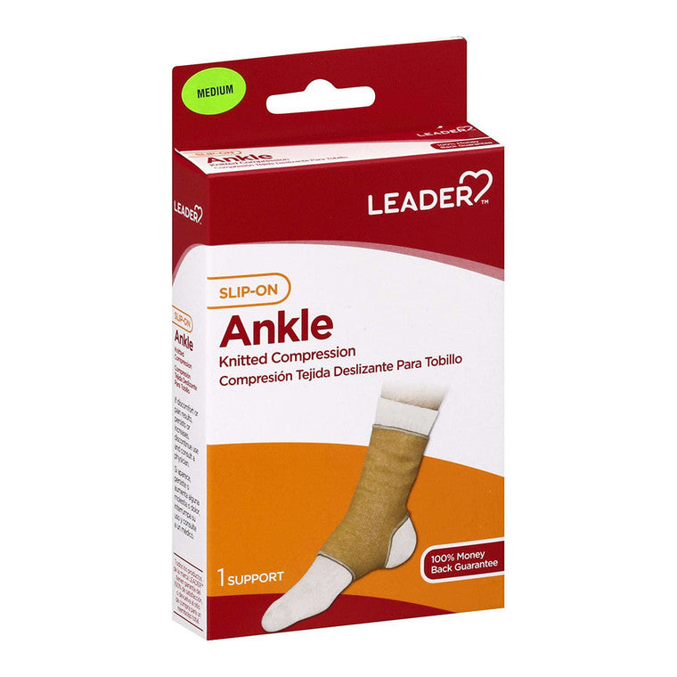 Elastic slip-on ankle support in gray, designed for stability and comfort, suitable for medium size ankle support from Pasteur Pharmacy.